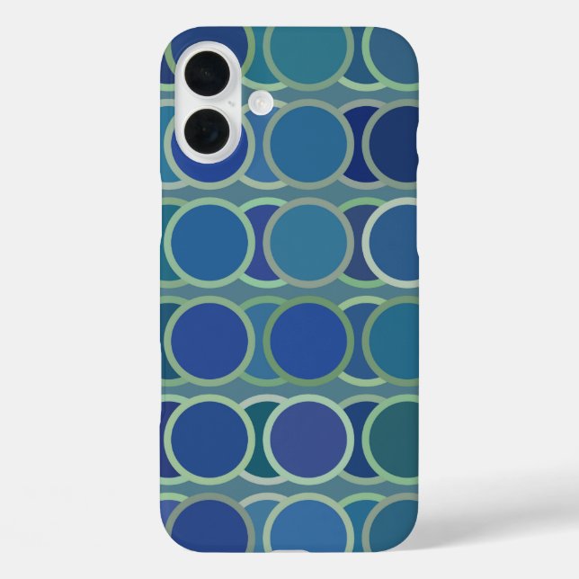 Coques Case-Mate iPhone Cercle Motif bleu (Verso)