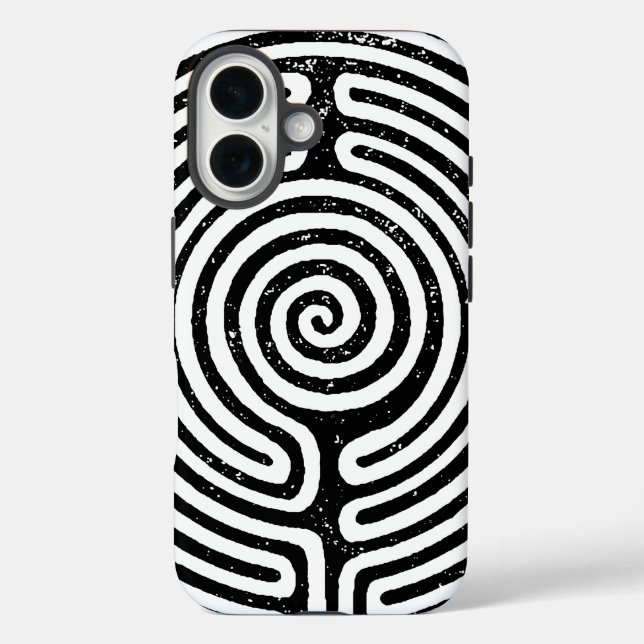 Coques Case-Mate iPhone Cercle noir Labyrinthe Art (Verso)
