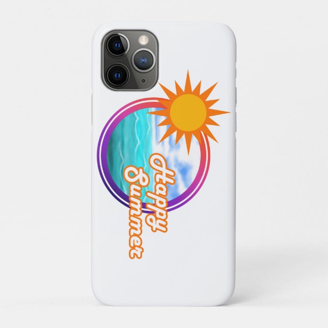 Coques Case-Mate iPhone Cercle Océanique d'Été Heureux (Dos)