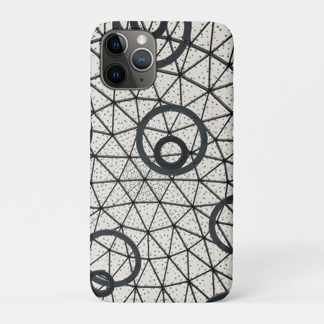 Coques Case-Mate iPhone Cercles abstraits noir et blanc (Dos)