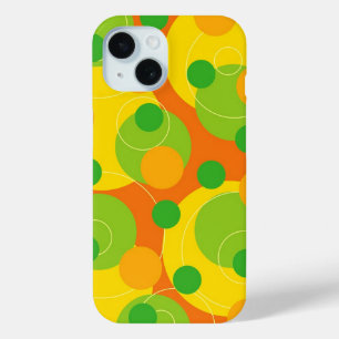 Coque Pour iPhone 15 Cercles amusants colorés Pois Citrus Lime Super