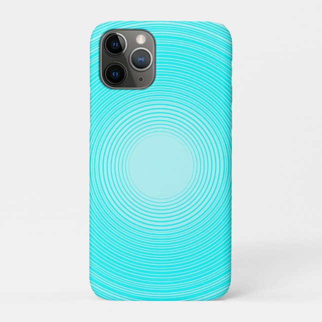 Coques Case-Mate iPhone Cercles bleu clair sur un arrière - plan bleu clai (Dos)