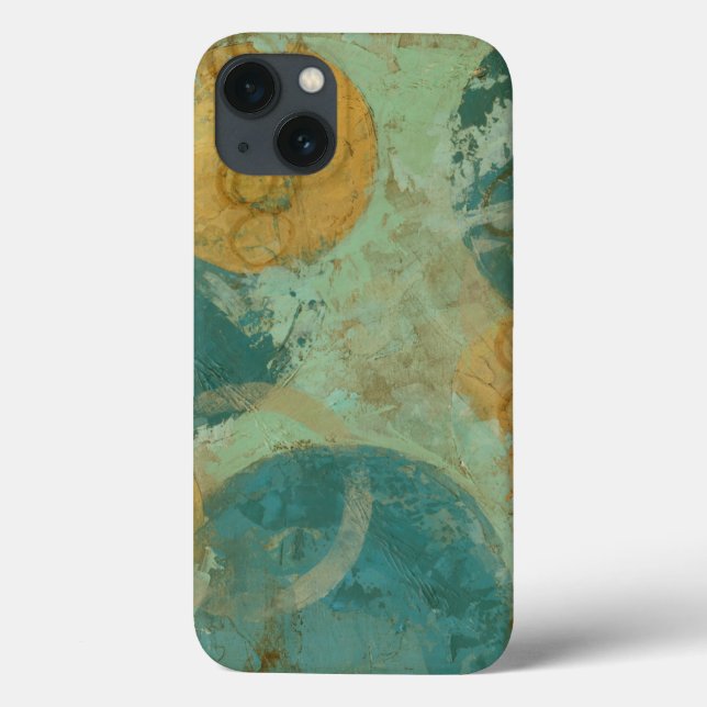 Coques Case-Mate iPhone Cercles bleus et jaunes (Verso)