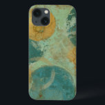 Coque Case-Mate iPhone Cercles bleus et jaunes<br><div class="desc">Des cercles bleus et jaunes peuplent cette oeuvre extraordinaire de Megan Meagher. Un vert citron est l'arrière - plan des cercles colorés. Obtenez une copie de cette grande impression dès aujourd'hui!</div>