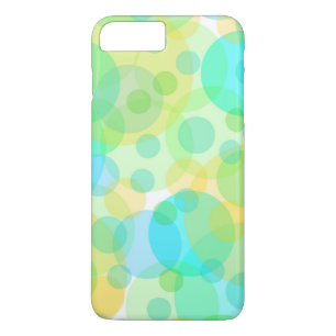 Coque iPhone 8 Plus/7 Plus Cercles Bulles Aquamarine Art Amusant Fantaisiste