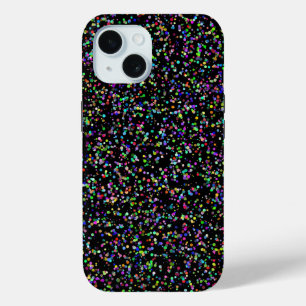 Coque Case-Mate iPhone Cercles colorés bulles sur motif unique noir