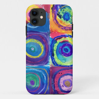 Coque iPhone 11 cercles colorés cultivés