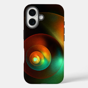 Coque Pour iPhone 16 Cercles colorés Motif d'art Abstrait moderne #18