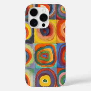 Coque iPhone 16 Pro Cercles concentrés Carré de Kandinsky