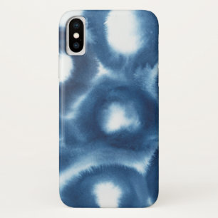 Coque iPhone X Cercles d'impression d'aquarelle d'Indigio