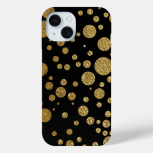 Coque Case-Mate iPhone cercles d'or sur noir