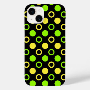 Coque Case-Mate iPhone Cercles et Pois de citron et de citron vert par ST