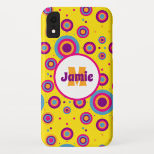 Case-Mate iPhone Case Cercles funky personnalisés Motif sur Jaune 2
