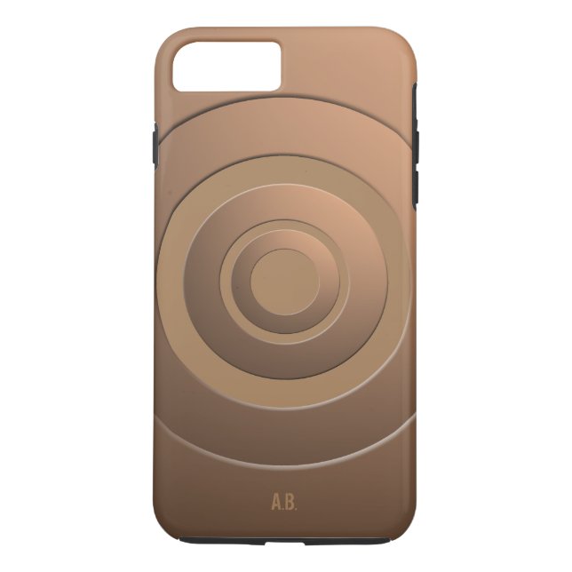Coques Case-Mate iPhone Cercles géométriques Bronze moderne avec tous les  (Dos)