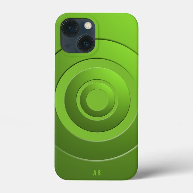 Coques Case-Mate iPhone Cercles géométriques modernes Lime Vert n'importe  (Verso)