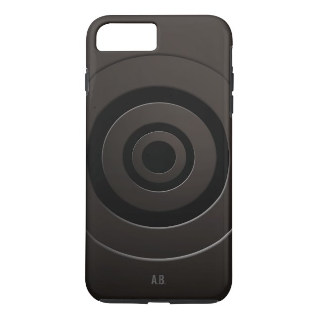 Coques Case-Mate iPhone Cercles géométriques Noir moderne avec n'importe q (Dos)