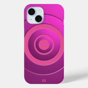 Coque Case-Mate iPhone Cercles géométriques Rose moderne avec tous les in