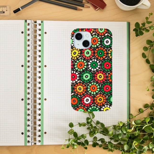 Coques Case-Mate iPhone Cercles Granny colorés Crochet Motif (Créateur téléchargé)