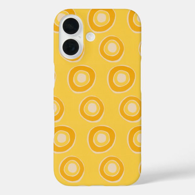 Coques Case-Mate iPhone Cercles Jaunes Abstrait (Verso)