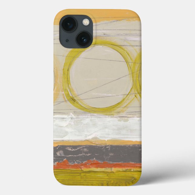 Coques Case-Mate iPhone Cercles jaunes et oranges sur l'arrière - plan (Verso)