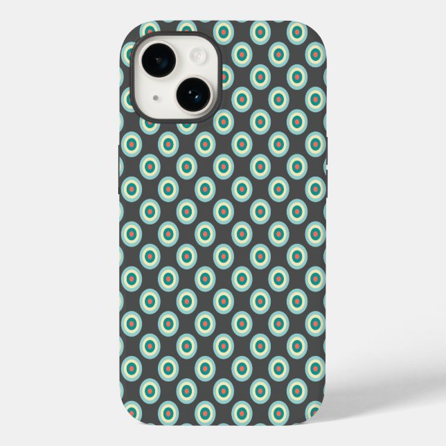 Coques Case-Mate iPhone Cercles mixtes gris par Shirley Taylor (Verso)