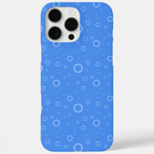 Coque iPhone 16 Pro Max Cercles Motifs bleus personnalisables