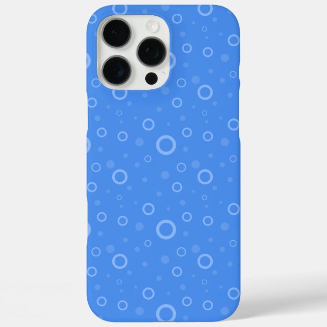 Coques Case-Mate iPhone Cercles Motifs bleus personnalisables (Verso)