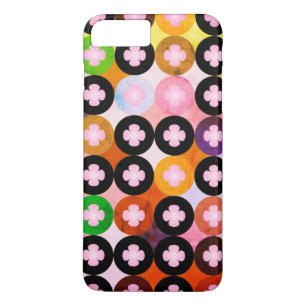 Coques Pour iPhone Cercles multicolores cool et Cloches roses