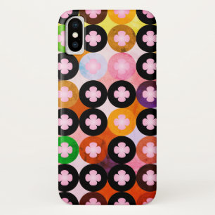 Coque Case-Mate iPhone Cercles multicolores cool et Cloches roses