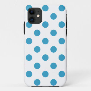 Coques Pour iPhone Cercles Pois bleu paon