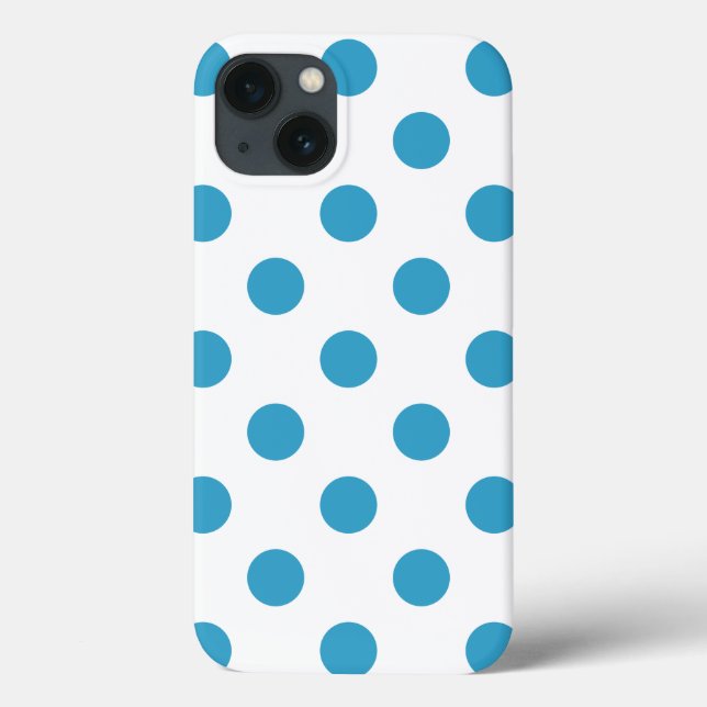 Coques Case-Mate iPhone Cercles Pois bleu paon (Verso)