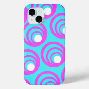 Coque Case-Mate iPhone Cercles roses Cercle intérieur blanc