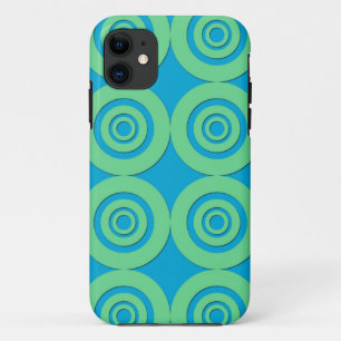 Coque Case-Mate iPhone Cercles Turquoise Vert Menthe Motif Moderne
