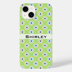 Coque Case-Mate iPhone Cercles verts combinés par Shirley Taylor