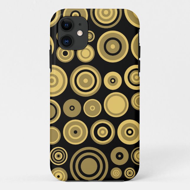 Coques Case-Mate iPhone Cercles vintages graphique transparent (Dos)