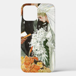 Coque Case-Mate iPhone Cérémonie de mariage vintage avec mariée et marié