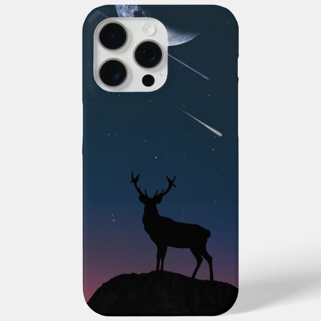 Coques Case-Mate iPhone cerf au clair de lune (Verso)