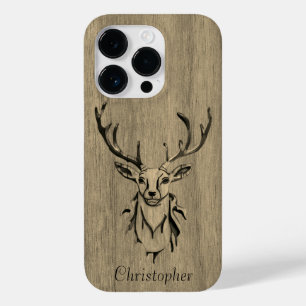 Coque Case-Mate iPhone Cerf - bois gravé - bois