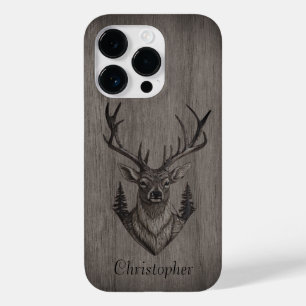 Coque Case-Mate iPhone Cerf - Bois gravé - Bois personnalisé