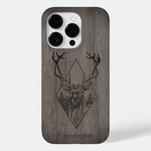 Coque Case-Mate iPhone Cerf - bois gravé - bois personnalisé