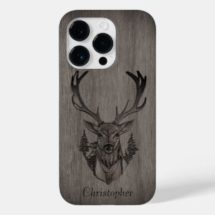 Coque Case-Mate iPhone Cerf - bois gravé - bois personnalisé