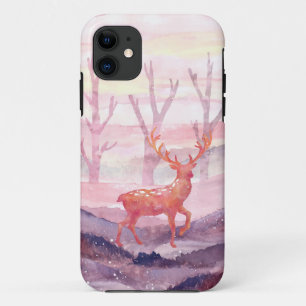 Coque iPhone 11 Cerf dans la forêt