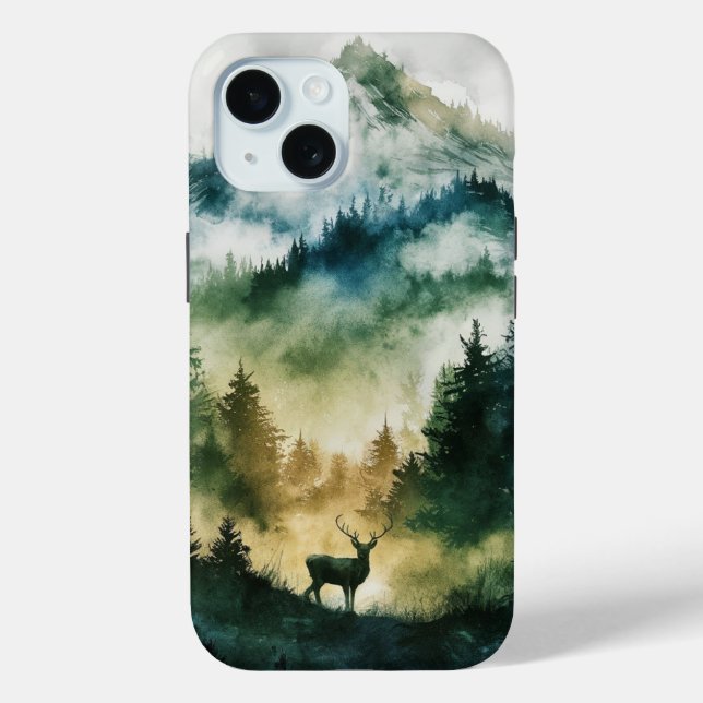 Coques Case-Mate iPhone Cerf dans la forêt (Verso)