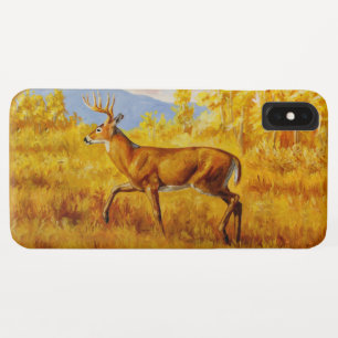 Coque Pour iPhone XS Max Cerf de Virginie à l'automne Forêt d'Aspen