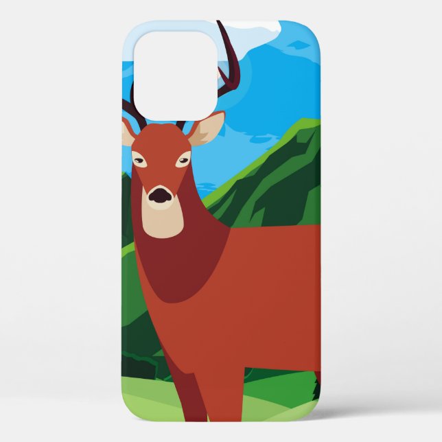 Coques Case-Mate iPhone Cerf heureux saison d'automne plat animal, art, un (Verso)