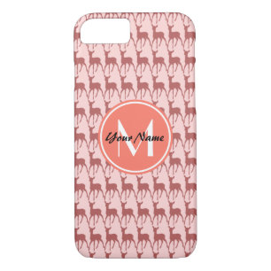 Case-Mate iPhone Case Cerf Saumon Rose, Monogramme Personnalisé, Personn