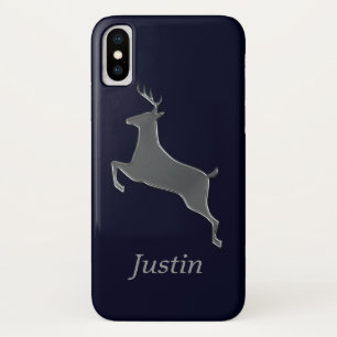 Coques Pour iPhone Cerfs communs argentés personnalisés