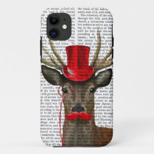 Coques Pour iPhone Cerfs communs avec le casquette et la moustache