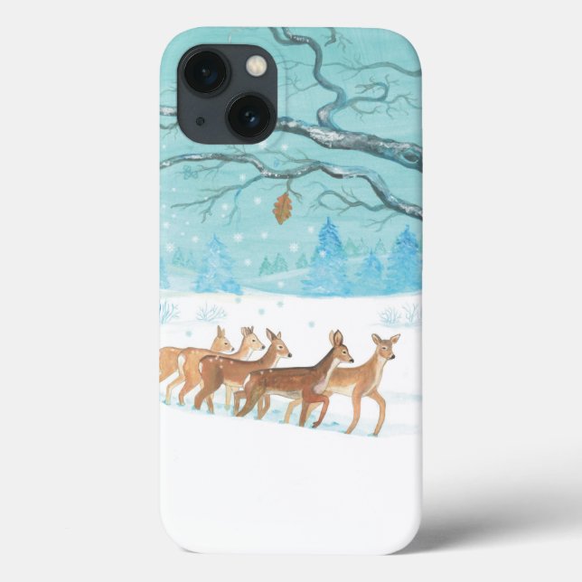 Coques Case-Mate iPhone Cerfs de chevreuils en hiver (Verso)