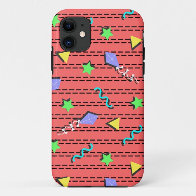 Coques Case-Mate iPhone cerfs-volants, étoiles, triangles et lignes courbe (Dos)